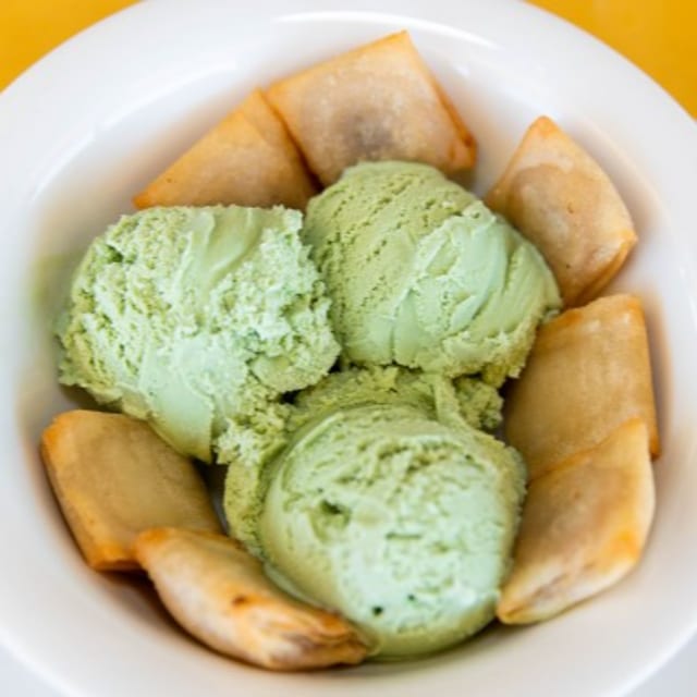 Fried Banana with Ice Cream.